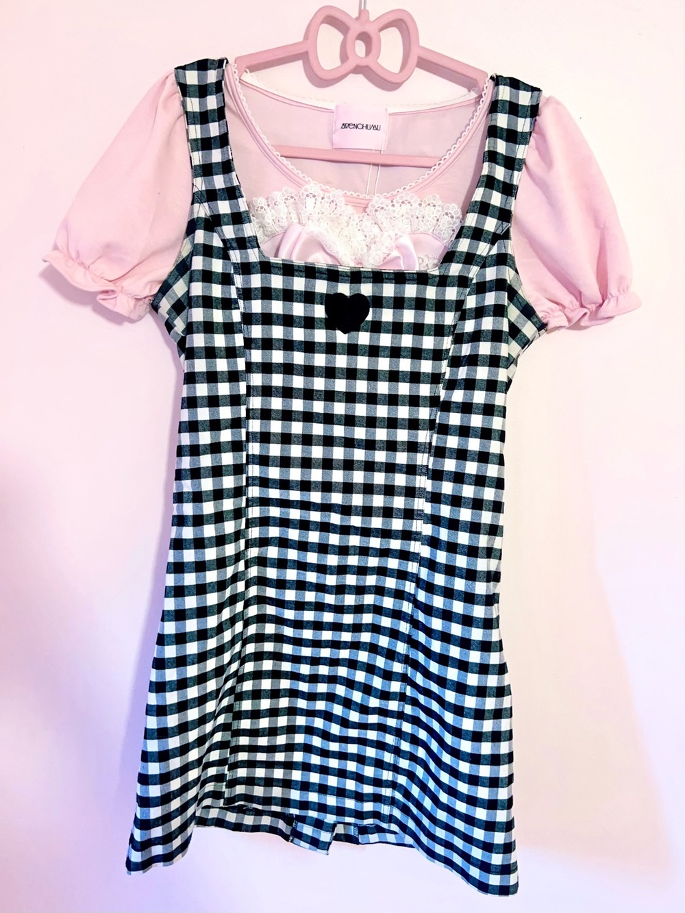 ♡ lazy oaf heart gingham dress ♡